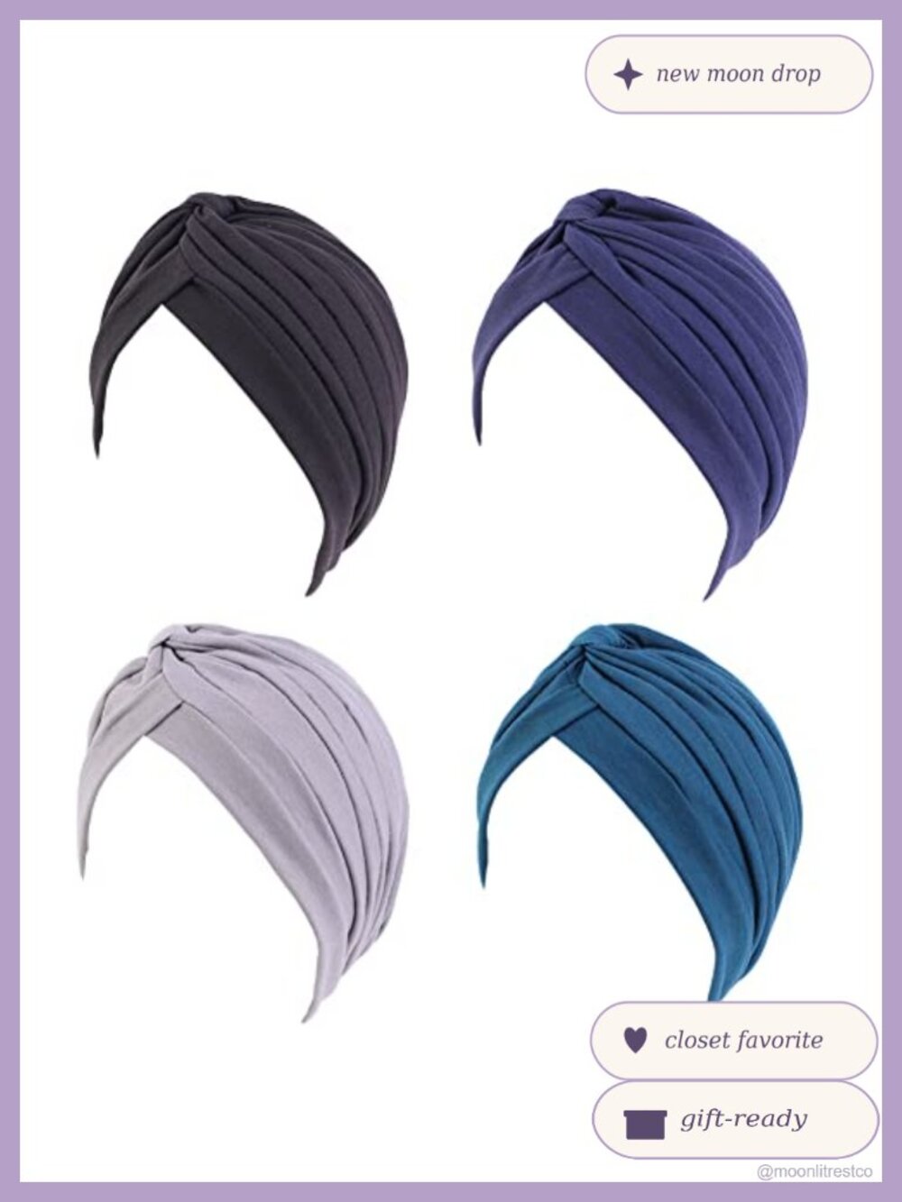 Pre-Tied Cotton Turban Beanie Chemo Head Wrap Hair Loss Hat
